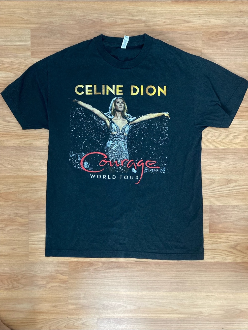 Celine Dion 'Courage World Tour' 2019-2020 Concert Tour Black T-Shirt